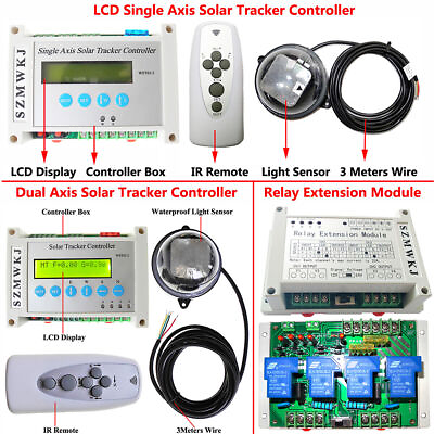#ad Single Dual Axis LCD Solar Tracker Controller Relay Module DIY Solar System CL