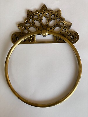 #ad Brass Antique Victorian Towel Ring Solid Brass amp; Handcrafted Limited Stock