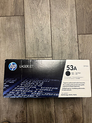 #ad Genuine OEM SEALED NEW HP 53A Black LaserJet Print Cartridge Q7553A