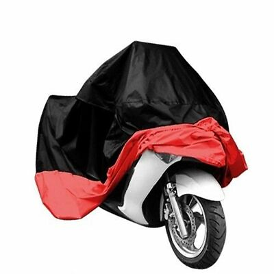 L XL XXL XXXL XXXXL Waterproof Motorcycle Outdoor Rain Storage Cover Black Red