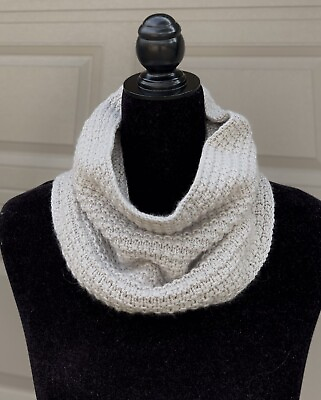 #ad #ad Cashmere Silk Snood Hand Knit Pearl