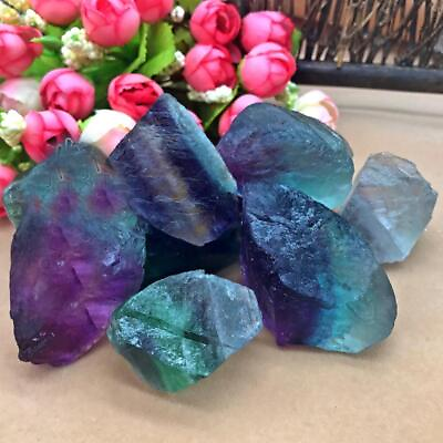 Natural Fluorite Stone Quartz Crystal Rough Healing Specimen Gemstone Gravel US