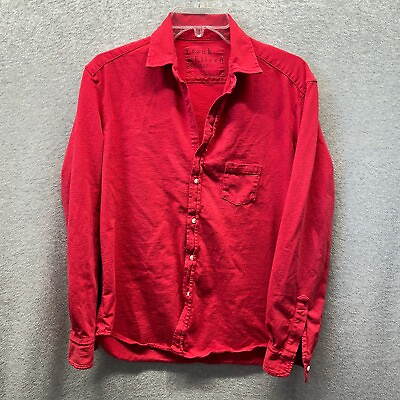 #ad Frank amp; Eileen Shirt Womens Small Red Cotton Tee Lab Ladies Made in USA