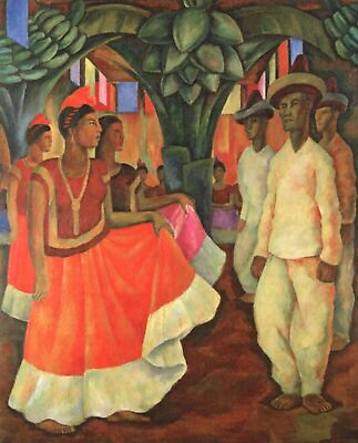 #ad 1928 Dance In Tehuantepec by Diego Rivera art painting print