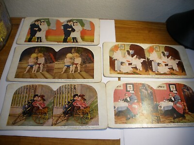 #ad Antique Stereoscope Stereograph Photo Cards Litho Circa Late 1890#x27;s 1900 White