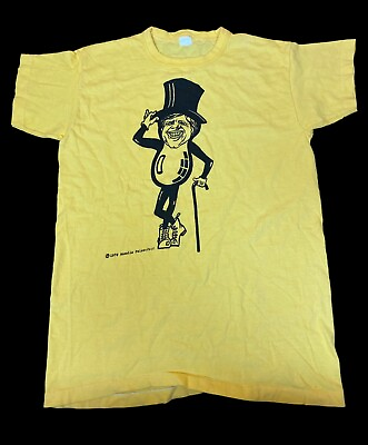 #ad VINTAGE 70s Jimmy Carter Peanut Political Shirt Mens Single Stitch Size M RUNS S