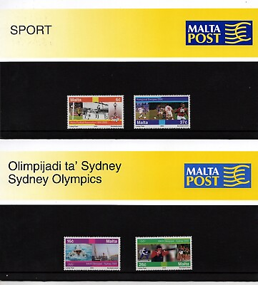 #ad Malta 2000 Sports Football of Malta amp; Sydney Olympics Presentation Packs amp; FDC