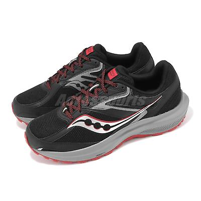 #ad Saucony Cohesion TR17 Wide Black Lava Red Men Trail Running Shoes S20946100