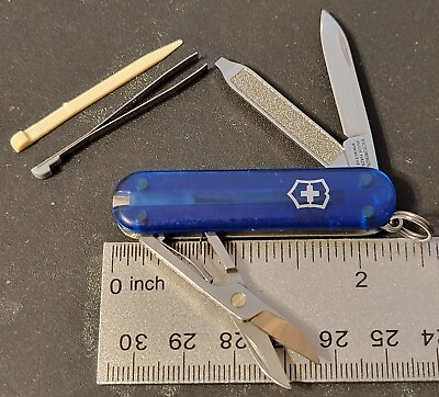 #ad #ad Victorinox Knife Made in Switzerland Swiss Army Sak CLASSIC Translucent Blue