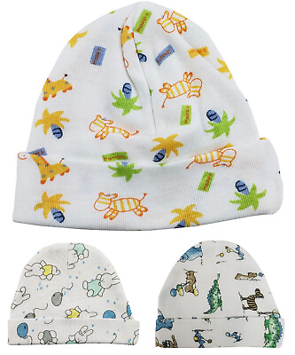 #ad Baby Boy Girl Newborn Toddler Infant Print Knit White Hat Cap Warm Unisex Beanie