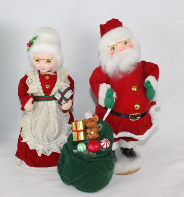 #ad The San Francisco Music Box Company Santa Claus amp; Mrs. Claus Musical Figures 13quot;
