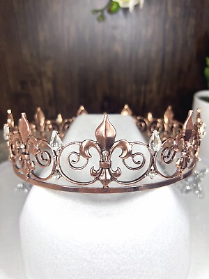 #ad Vintage Royal King Crown for Men Masquerade Ball Prom Birthday Party Crown