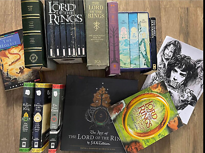 #ad Job Lot J.R.R Tolkien Lord of the Rings Vintage Job Lot Books Hobbit Trilogy