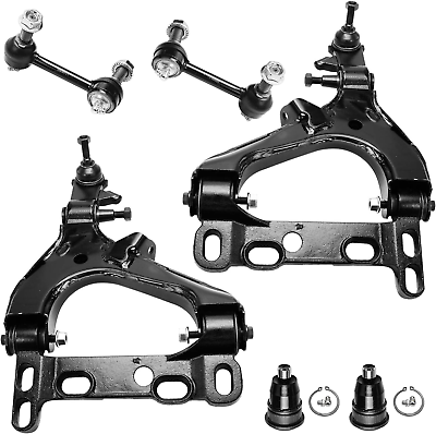 #ad 6Pc Front Lower Control Arms W Ball Joints Assembly Upper Ball Joints Fron