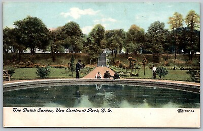 #ad Van Cortlandt Park Bronx New York c1910 Postcard The Dutch Garden