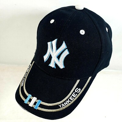 #ad MLB New Your Yankees with Embroidered NY Logo Adjustable Strapback Cap Hat