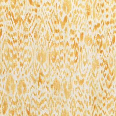 #ad Thibaut Painterly Ikat Linen Print Fabric Carlotta Yellow 2.15 yds F975457