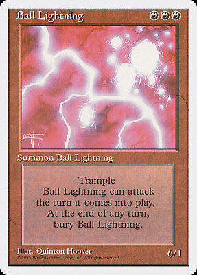 MTG Ball Lightning – 4th Edition Card # 176