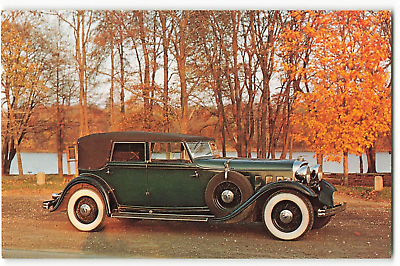 #ad Postcard Long Island Auto Museum 1932 Lincoln Model KB VTG FCP.