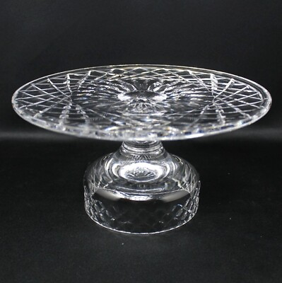 VINTAGE WATERFORD IRISH CRYSTAL ALANA COMERAGH 10quot; PEDESTAL CAKE STAND. 1940 50