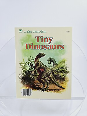 #ad TINY DINOSAURS by Lindblom Steven Vintage Little Golden Book 1988 Paperback