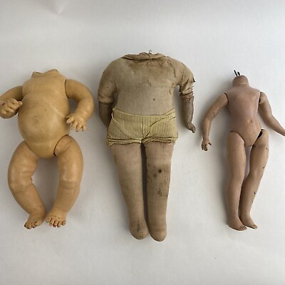 #ad Vintage Doll BODY ONLY For Repair Restore Parts Lot Of 3 Creepy Crafts Decor