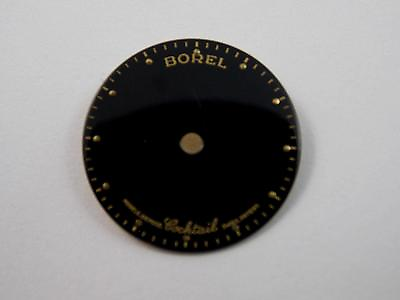 #ad Black Kaleidoscope Borel Cocktail Watch Dial Vintage 17.6mm New Old Stock
