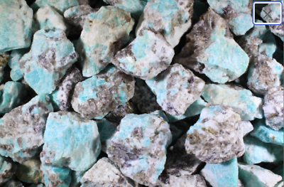#ad Amazonite Rough Rocks for Tumbling Bulk Wholesale 1LB options