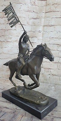 A Cast Bronze Indian on a Horse quot;Inspired by Frederic Remingtonquot; Home Decor