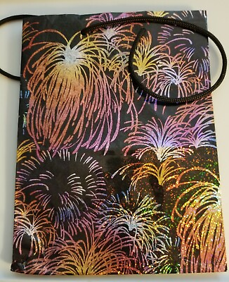 Holiday Gift Bags. Small. 6 Count. Fire Works. Contemporary Flowers