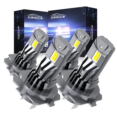 #ad 4PCS H7 LED Headlight Bulb Kit High Low Beam 200W 40000LM Super Bright White