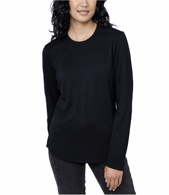 #ad Segments Women#x27;s Merino Wool Long Sleeve Top Shirt Black NWT