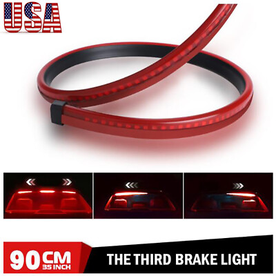 #ad 35quot; Third High Brake LED Truck Light Strip Turn Signal Stop Tail Rear Windshield