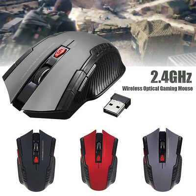2.4GHz Wireless Gaming Mouse USB Receiver Optical for Laptop Computer DPI US