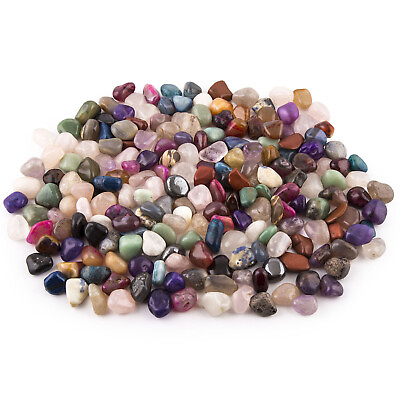 #ad 2lb Tumbled Assorted Mixed Stones Crystals Rocks from Brazil Bulk Lot Small 1 4quot;