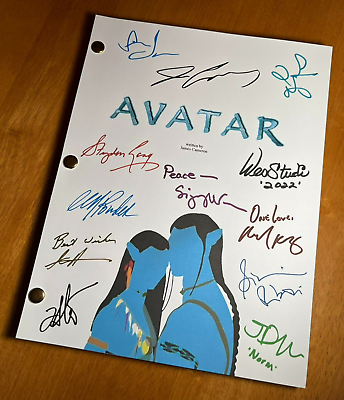 Avatar Script Cast Signed Autograph Reprints James Cameron 151 Pages Long