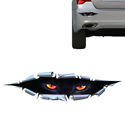 #ad 3D Car Styling Funny Cat Eyes Sticker Waterproof Peeking Monster Decals