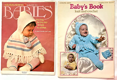 Crochet Knit Patterns Baby#x27;s Book Birth 12m Jacket Sweaters Blankets Poncho Togs