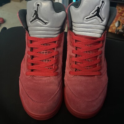 #ad Size 10 Air Jordan 5 Retro Red Suede