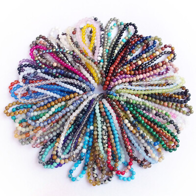 #ad Stretchy 4mm Beads Bracelets Natural Gemstone Crystal Healing Reiki Amulet