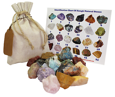 #ad Mixed Rough Raw Natural Stones 1 Lb Bulk Reiki Chakra Healing Crystals Mineral