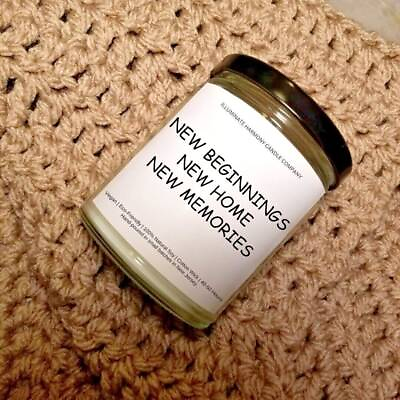 #ad New Beginnings New Home New Memories Candle House Warming Gift House