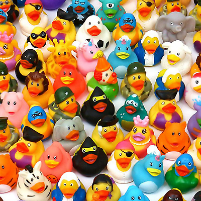 #ad XY WQ Rubber Duck 50 Pack for Jeeps Bath Toy Assortment Bulk Floater Duck for