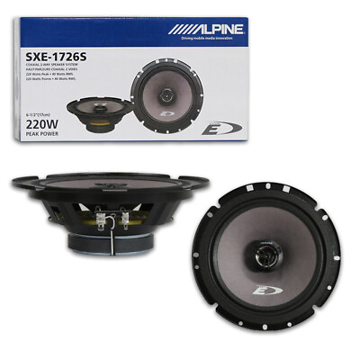 #ad NEW Alpine SXE 1726S 6.5 Inch 6 1 2quot; 2 way Car Audio Coaxial Speakers Pair 220W