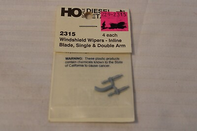 HO Scale Detail Associates Set of 8 Single amp; Double Arm Windshield Wipers #2315