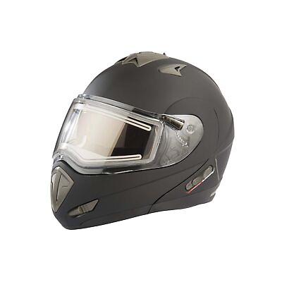 #ad Polaris Modular 1.0 Snowmobile Helmet Electric Shield FMVSS 218 Matte Black