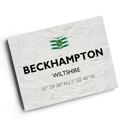 #ad A3 PRINT Beckhampton Wiltshire Lat Long SU0868