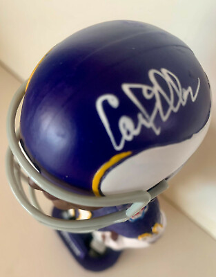 #ad Carl Eller MN. Vikings NFL Legend SIGNED Bobblehead W COA Mint in Box RARE