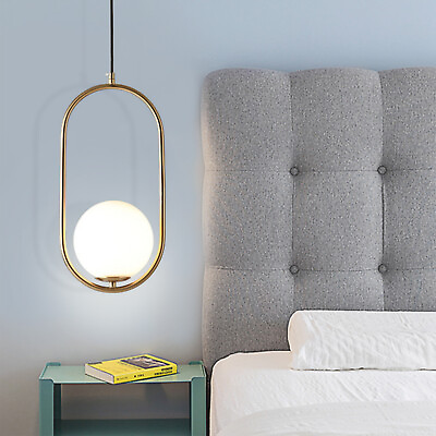 #ad Glass Ball LED Ceiling Light Modern Hanging Lamp Pendant Lamp Fixture Home Decor
