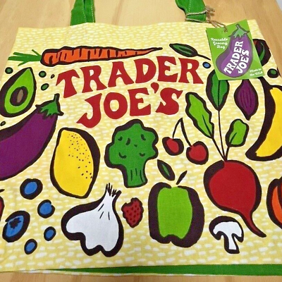#ad Trader Joes Brand New Fruit amp; Vegetable Reusable Shopping Bag Canvas Cloth Tote